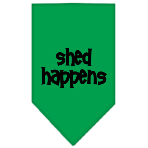 Shed Happens Screen Print Bandana Emerald Green Large